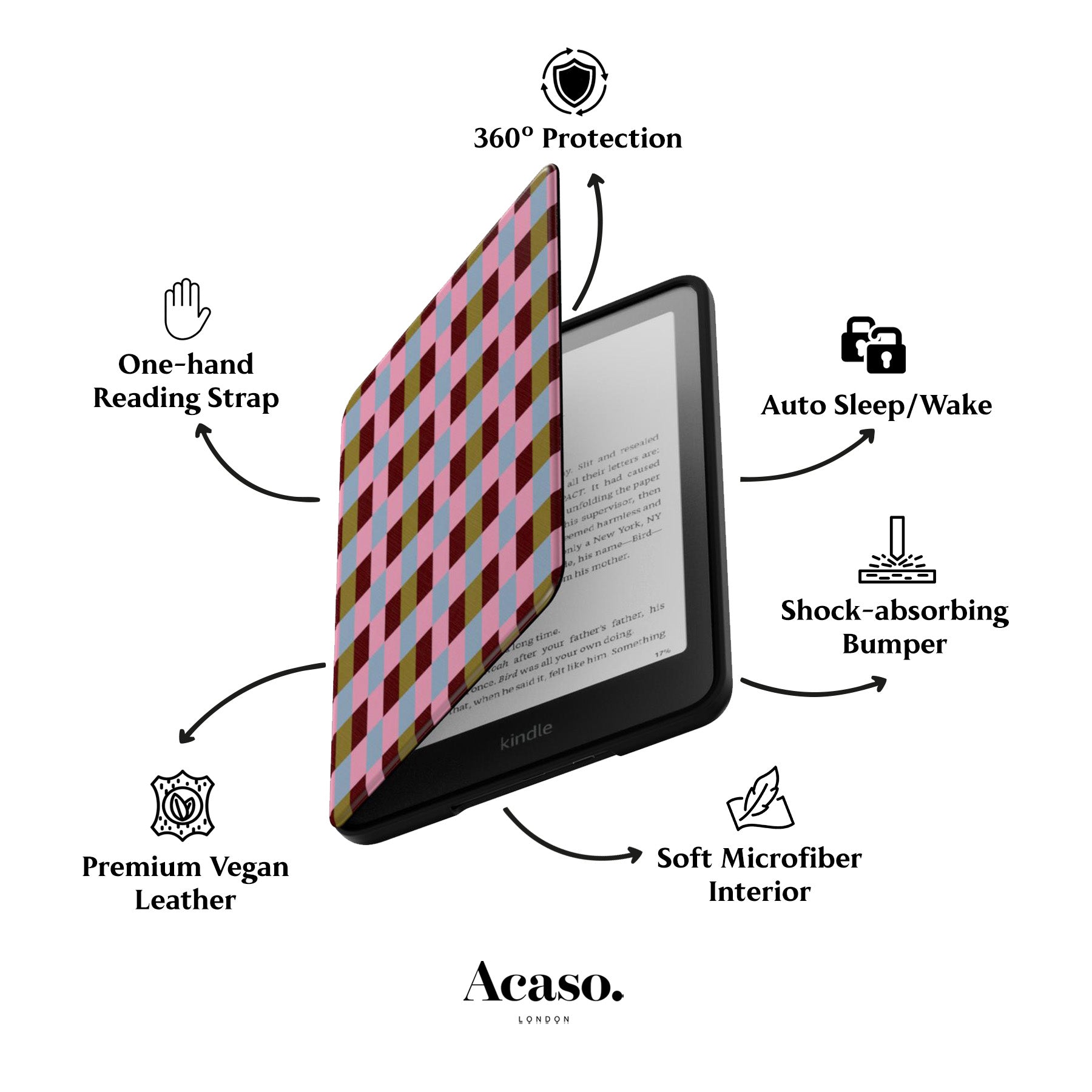 Toria Stripes Kindle Case