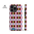 Toria Striped Check Card Case