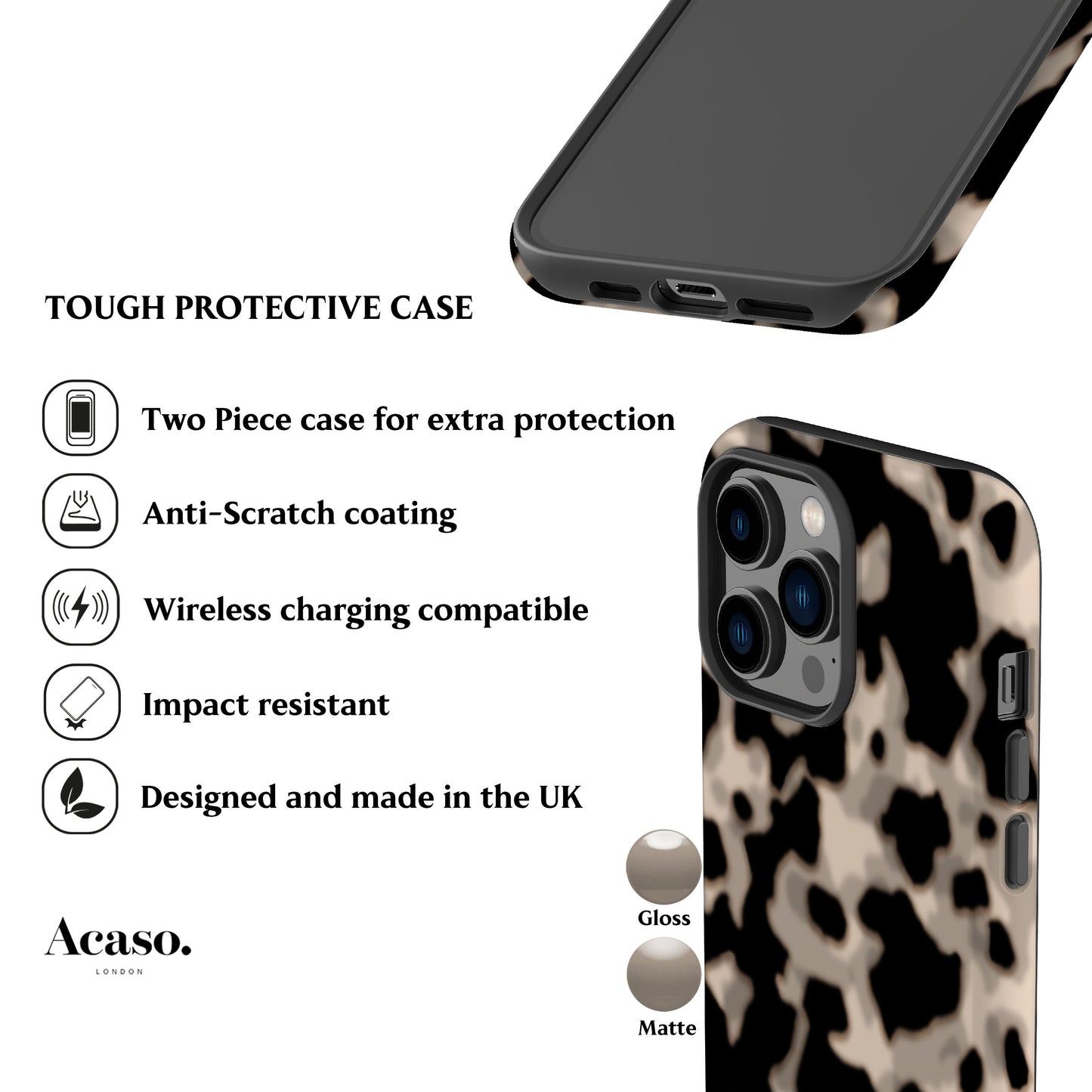 Tortoise Shell Almond Phone Case