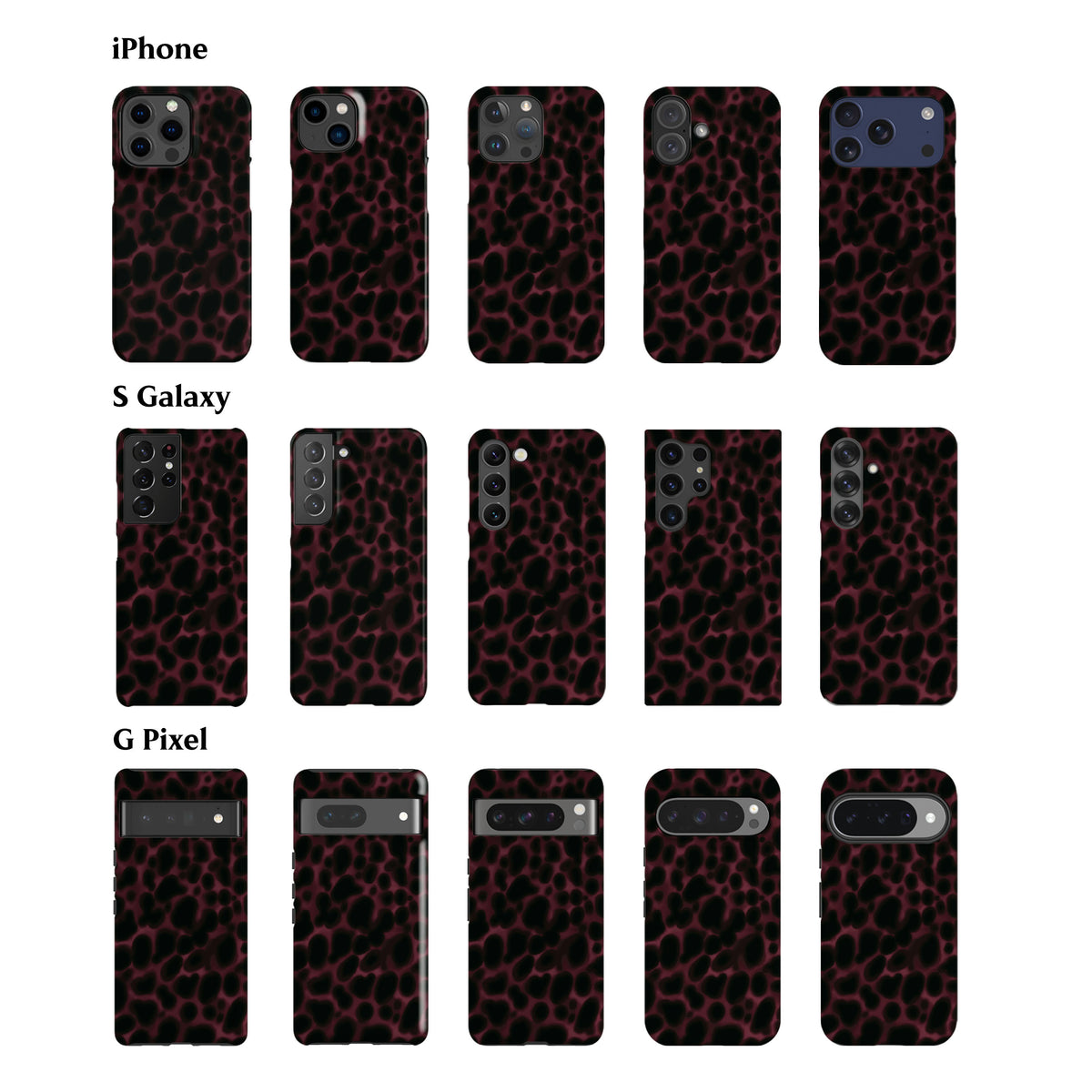 Tortoise Burgundy Spots Phone Case
