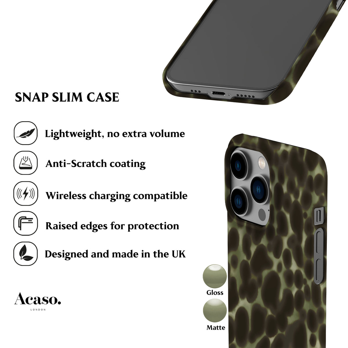 Tortoise Mint Green Spots Phone Case