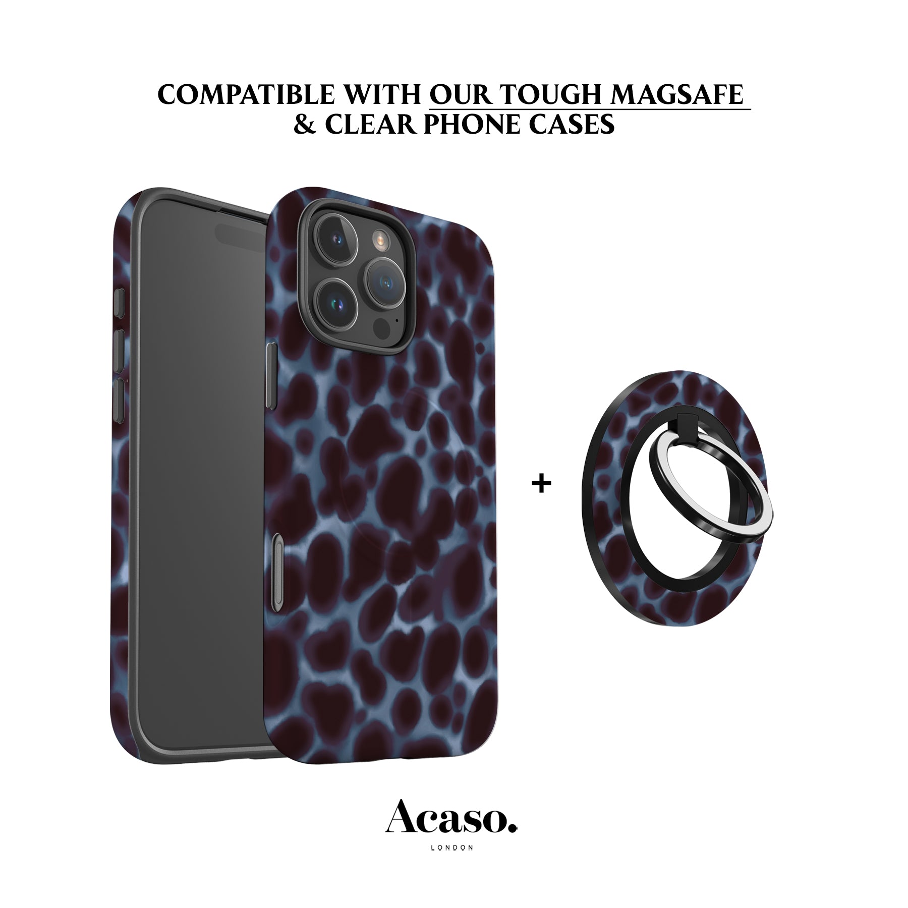 Tortoise Shell Plum Spots MagSafe Ring Holder