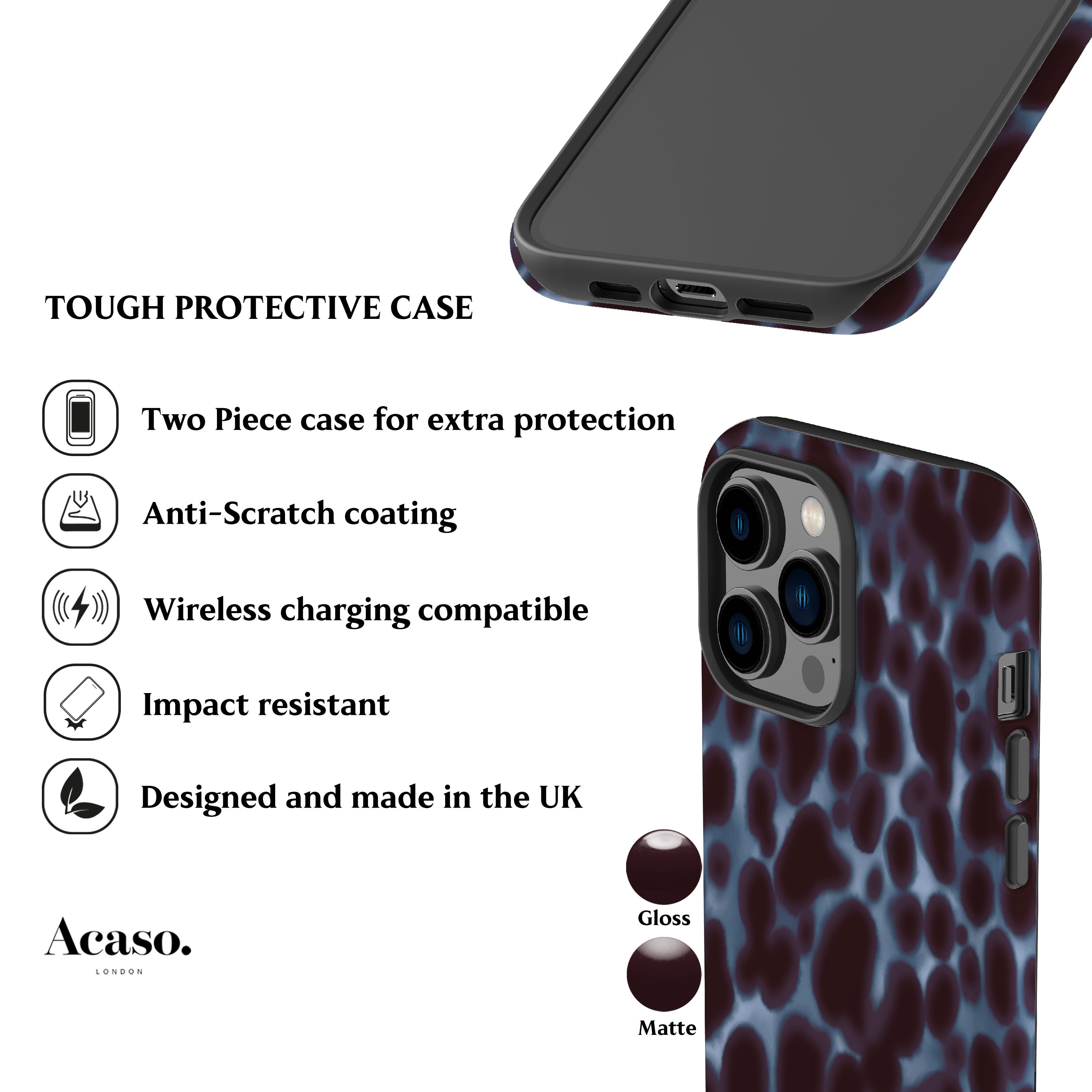 Tortoise Spots Plum Phone Case