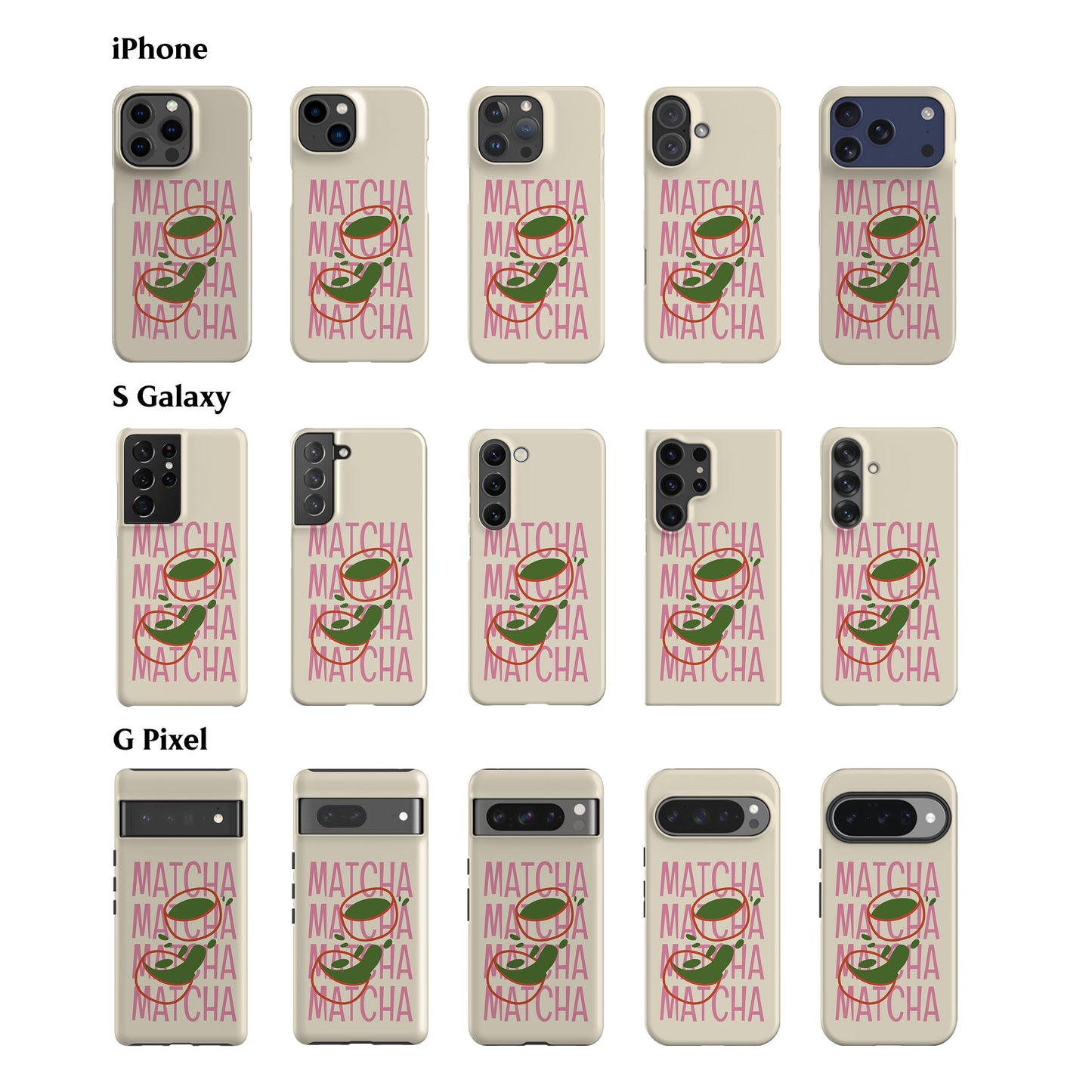 Triple Matcha Phone Case