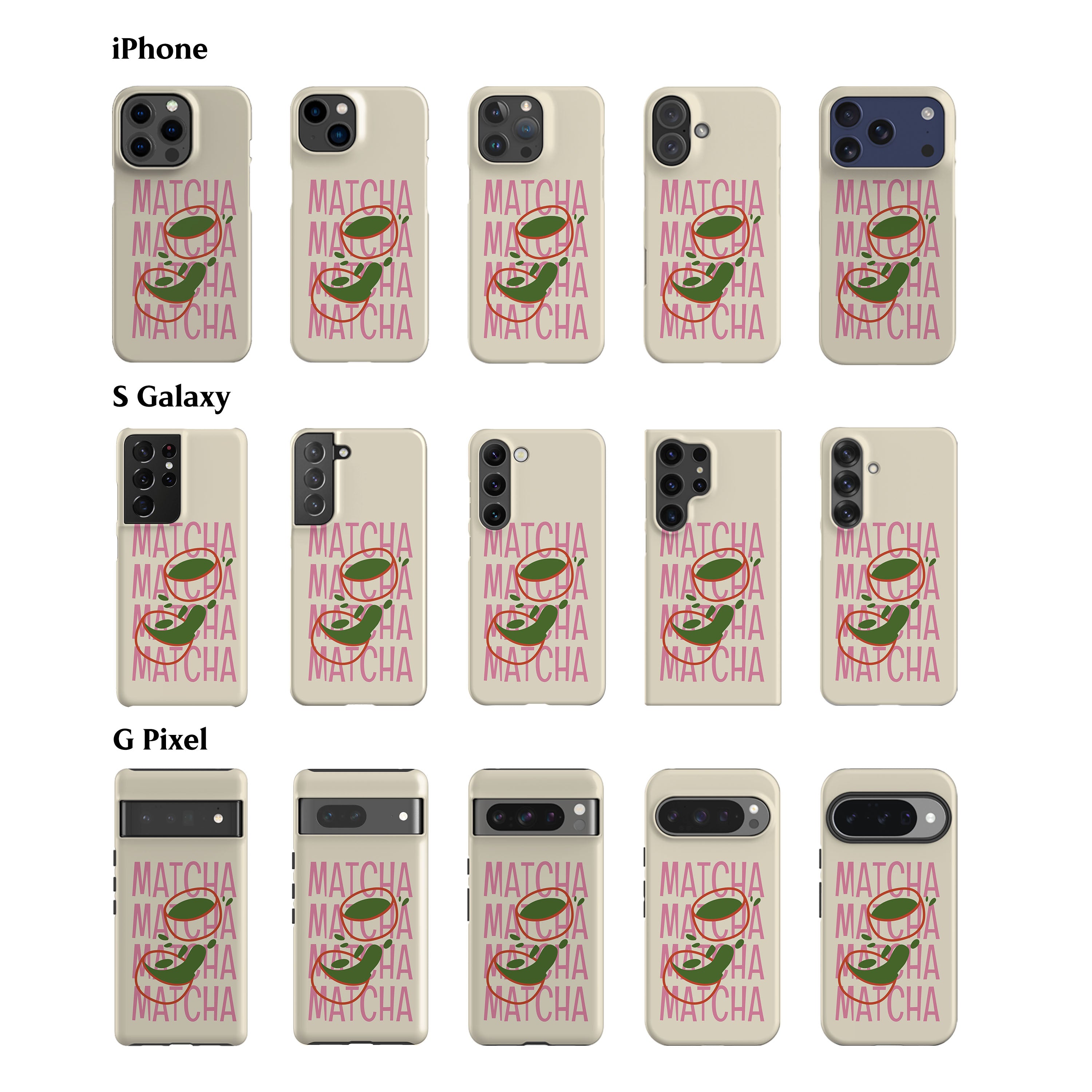 Triple Matcha Phone Case