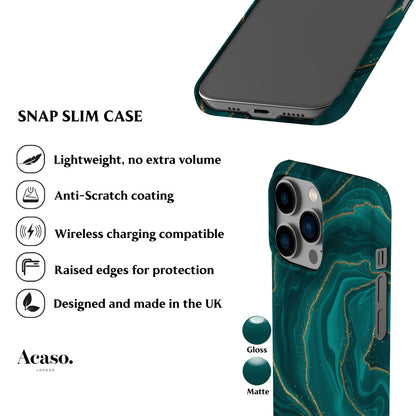 Turquoise Marble Phone Case