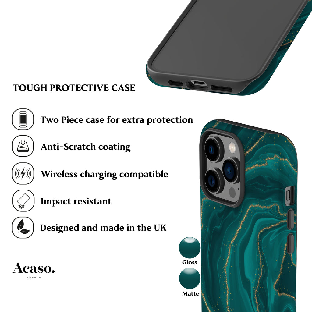 Turquoise Marble Phone Case
