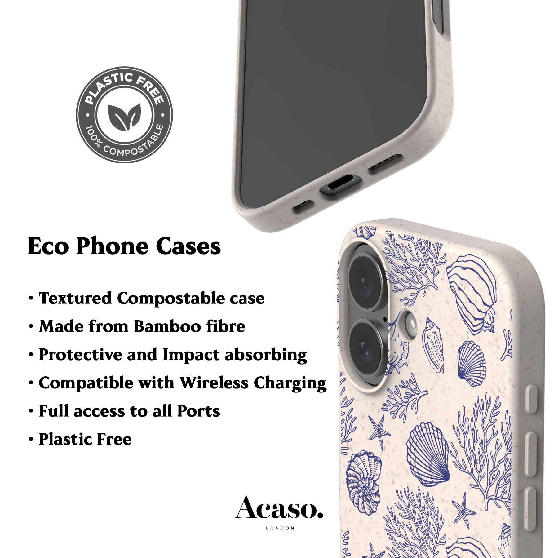 Vintage Shells Eco-Friendly Phone Case