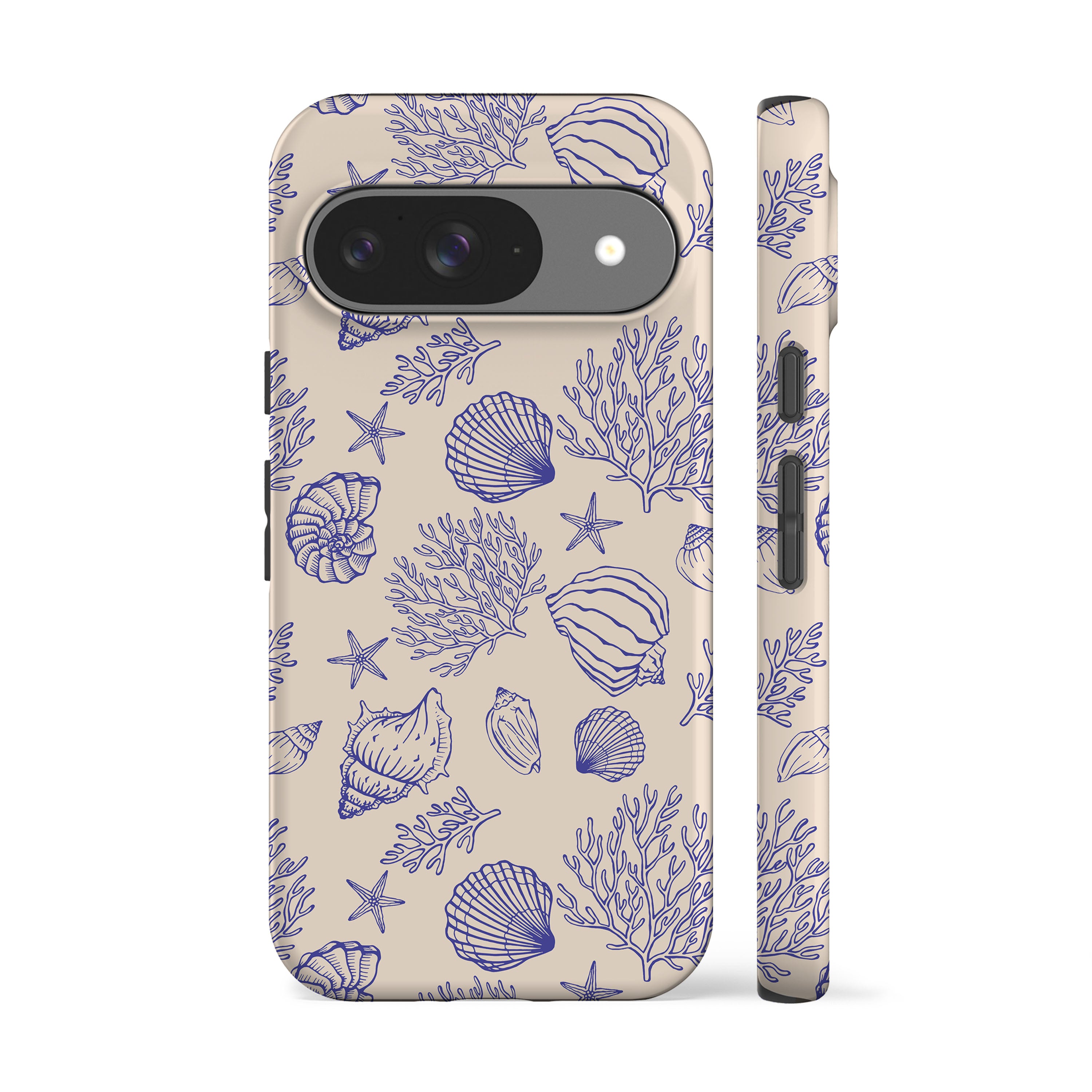 Vintage Shells Blue Phone Case
