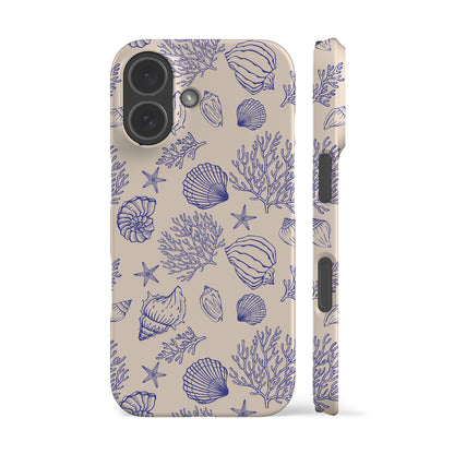 Vintage Shells Blue Phone Case