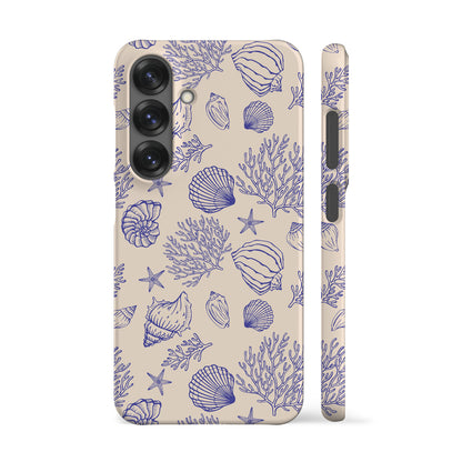 Vintage Shells Blue Phone Case