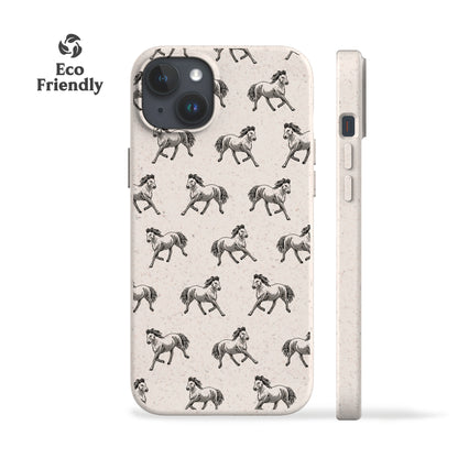 Vintage Horses Eco-Friendly Phone Case