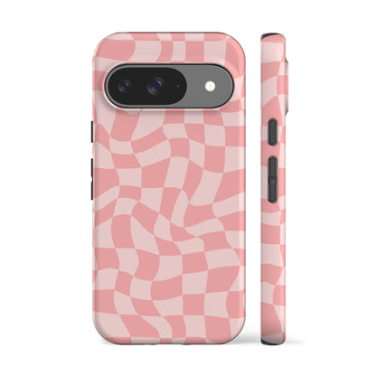 Wavy Checkers Pink Phone Case
