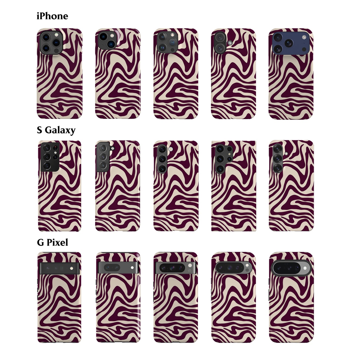 Wavy Plum Phone Case
