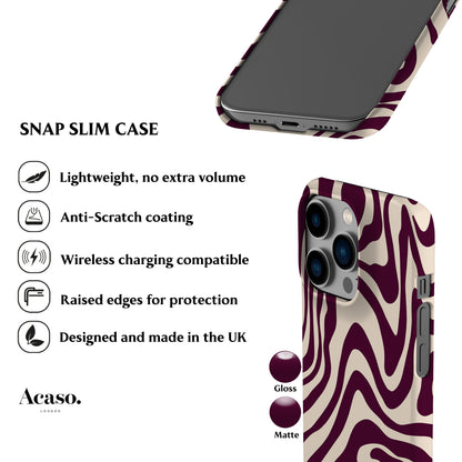 Wavy Plum Phone Case