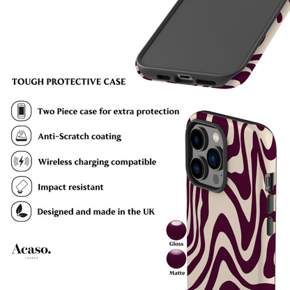 Wavy Plum Phone Case