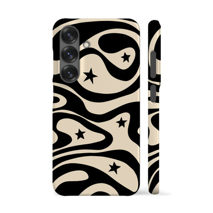 Wavy Stars Black Phone Case