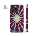 Wavy Sun Blue Maroon Card Case