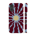 Blue Maroon Wavy Sun Phone Case