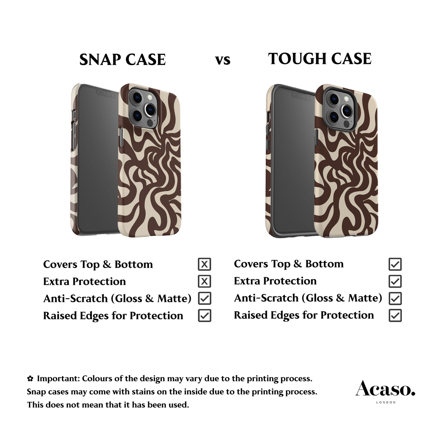 Wavy Swirls Choco Phone Case