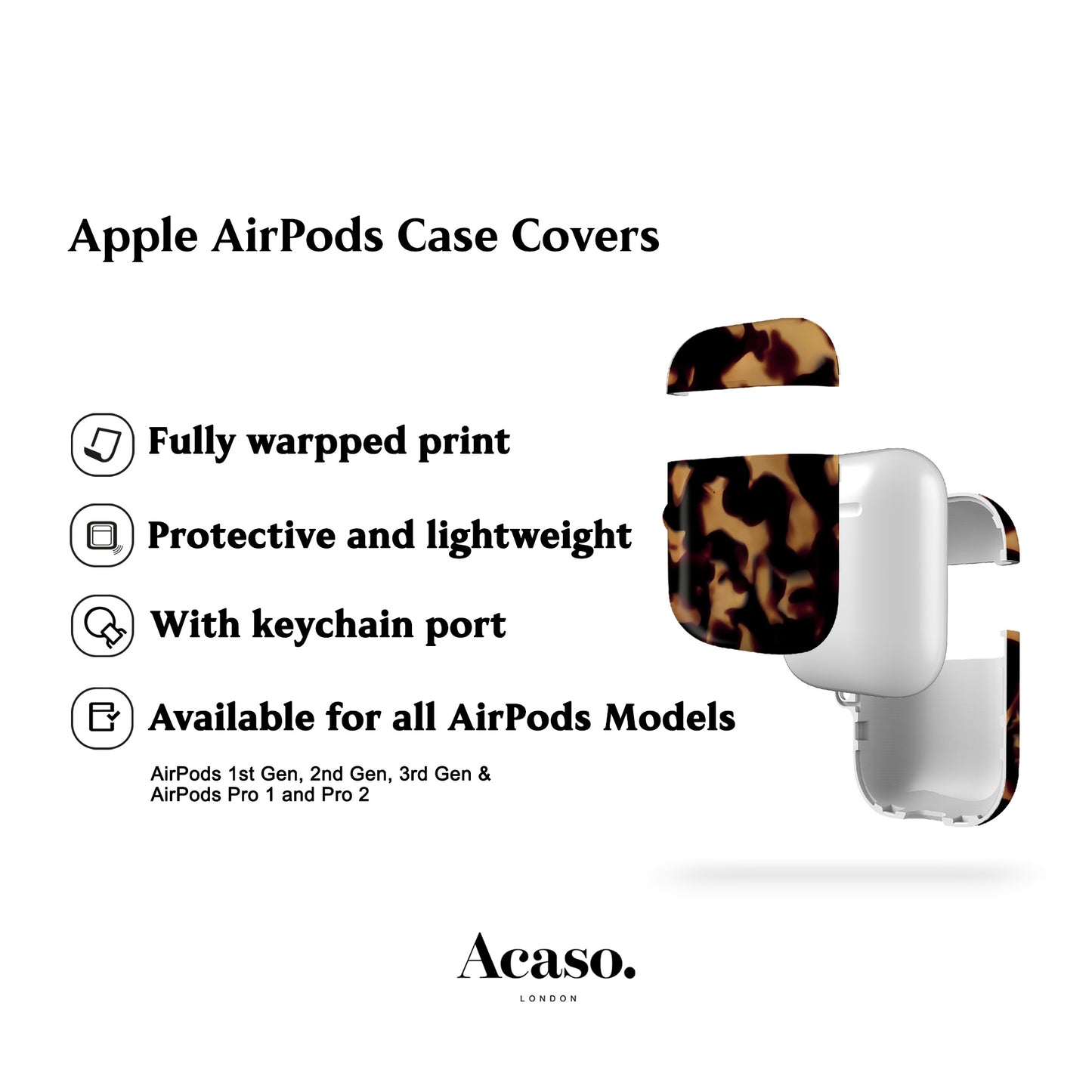 Wavy Tortoise AirPods Case Cover