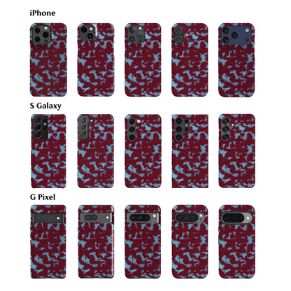 Wavy Tortoise Shell Blue Red Phone Case