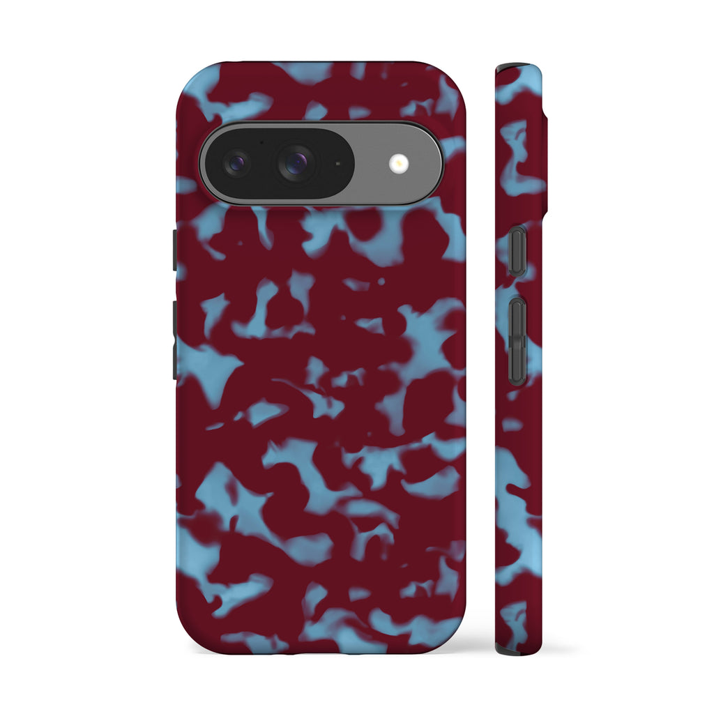Wavy Tortoise Shell Blue Red Phone Case