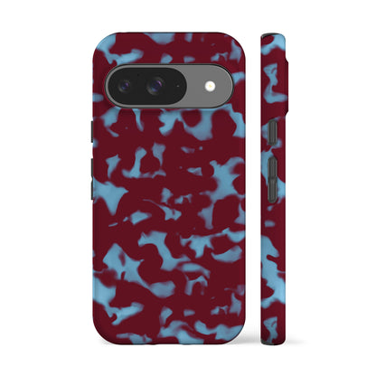 Wavy Tortoise Shell Blue Red Phone Case