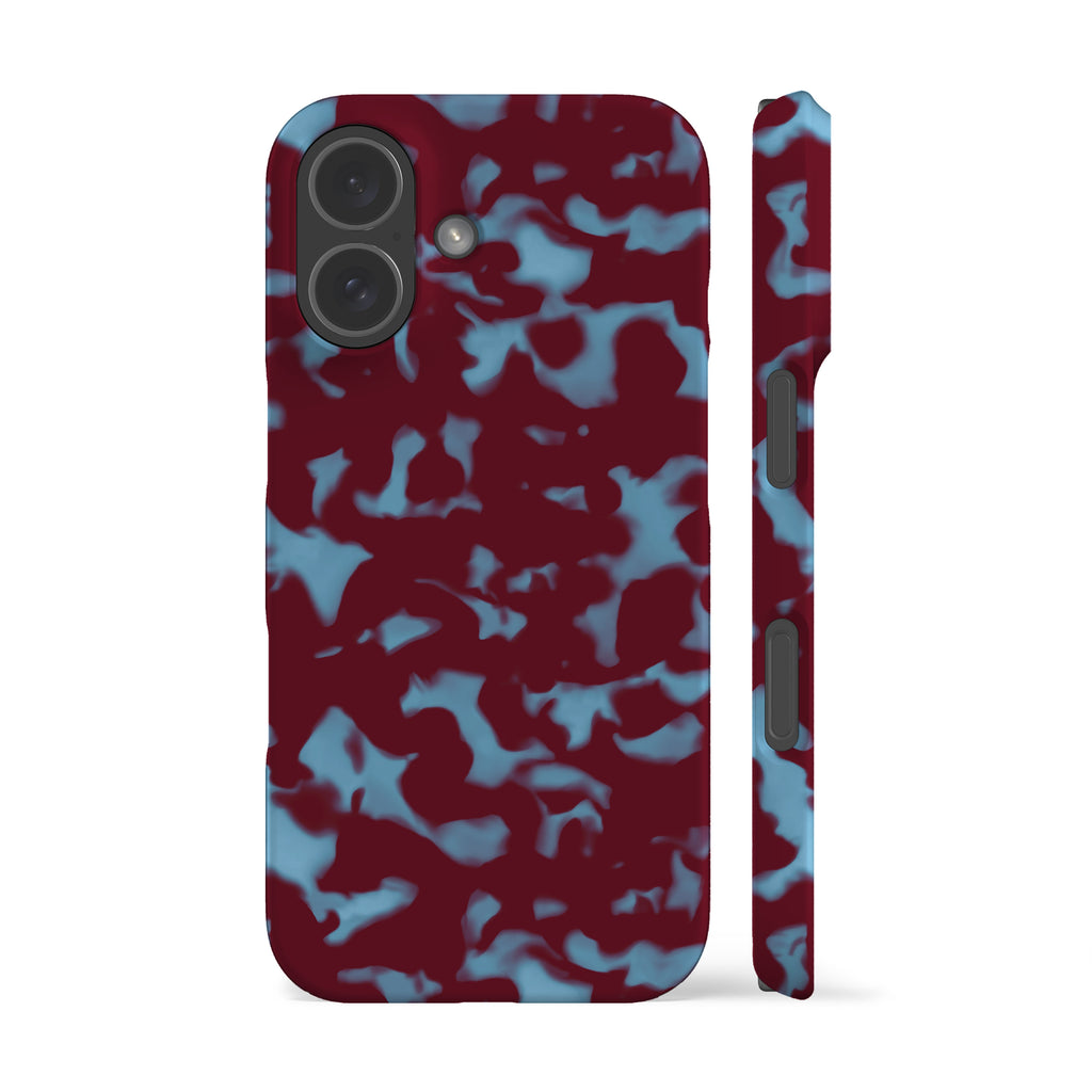 Wavy Tortoise Shell Blue Red Phone Case