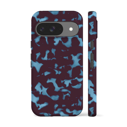 Wavy Tortoise Shell Blue Plum Phone Case