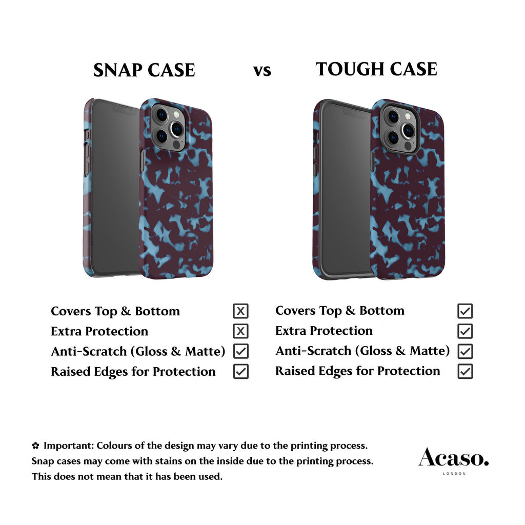 Wavy Tortoise Shell Blue Plum Phone Case