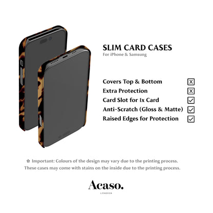 Wavy Tortoise Shell Card Case