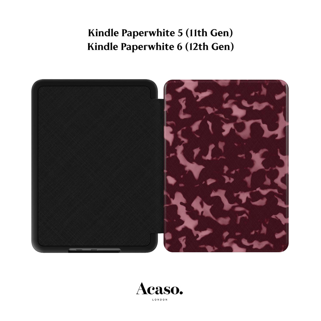 Wavy Tortoise Pink Kindle Case