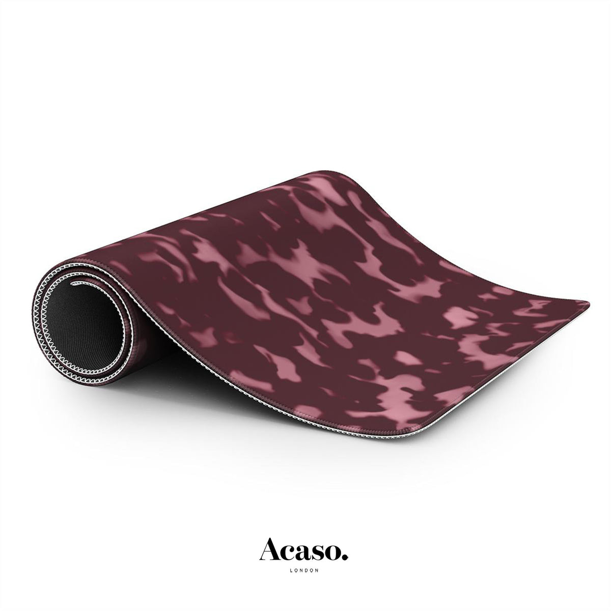 Wavy Pink Maroon Tortoise Desk Mat