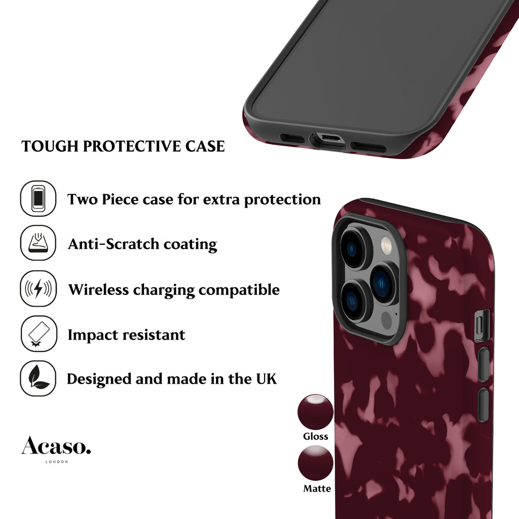 Wavy Tortoise Shell Rose Phone Case