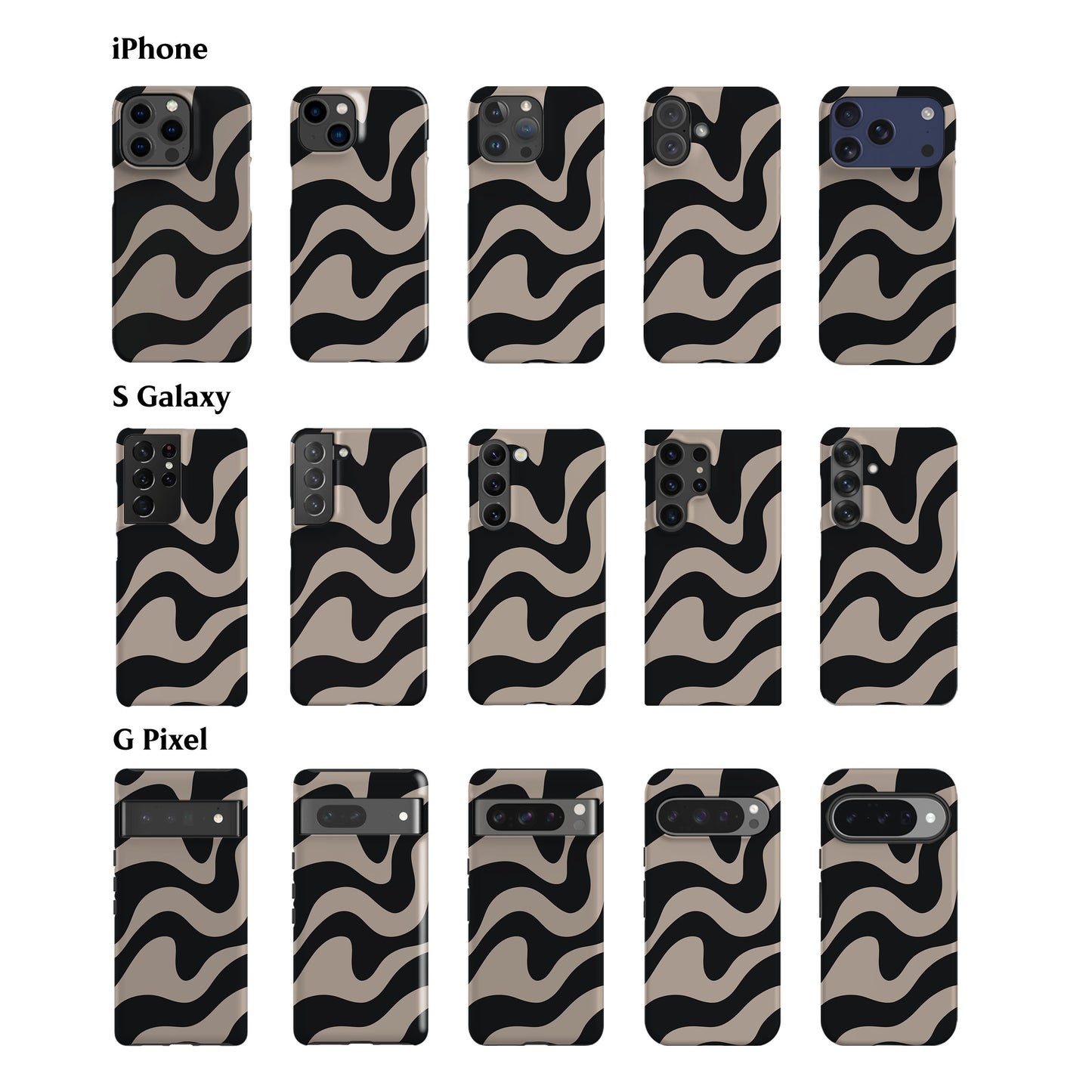 Wavy Zebra Phone Case