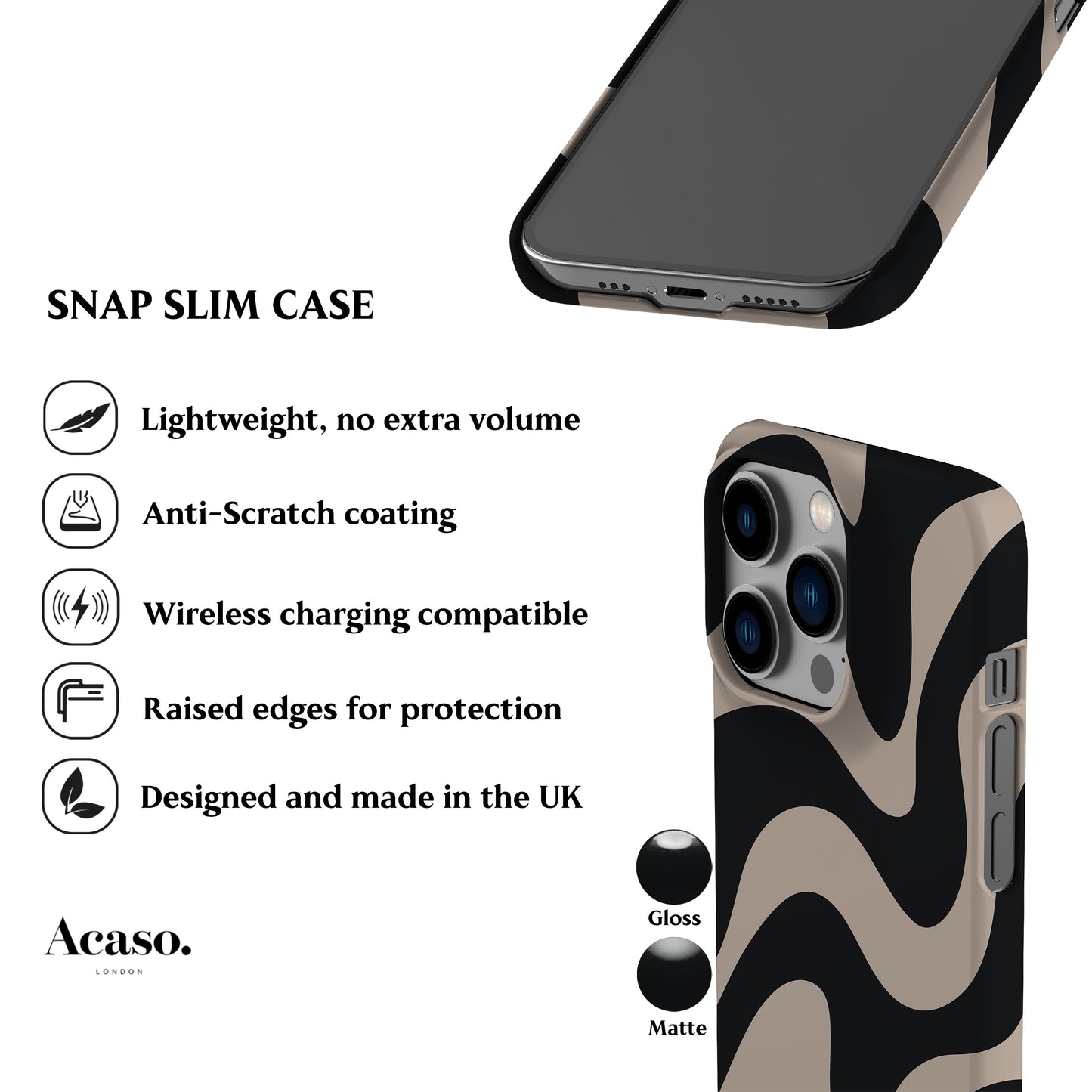 Wavy Zebra Phone Case