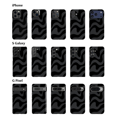 Wavy Grey Zebra Phone Case