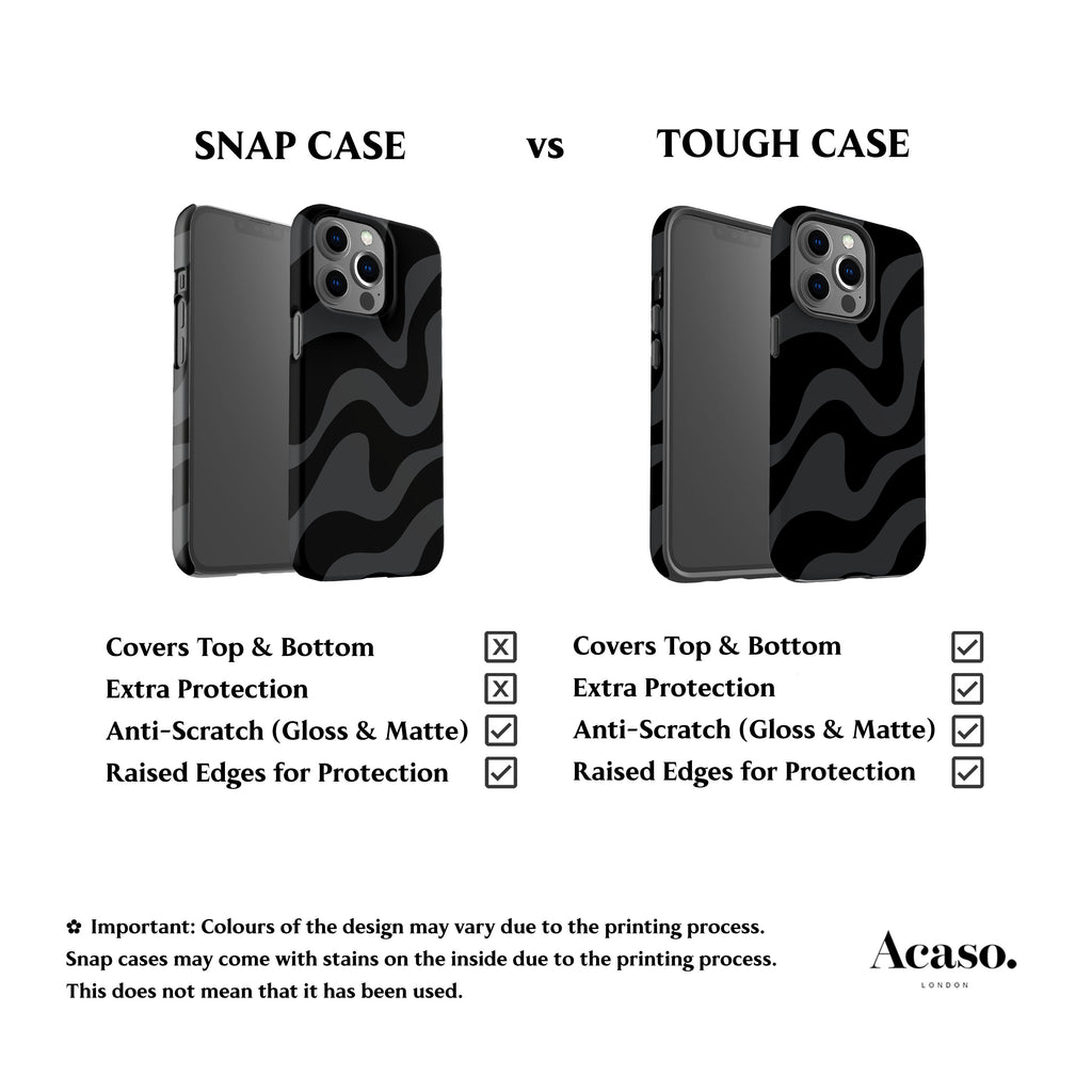 Wavy Grey Zebra Phone Case