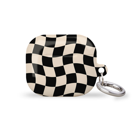 Wavy Check Black AirPods Case Cover