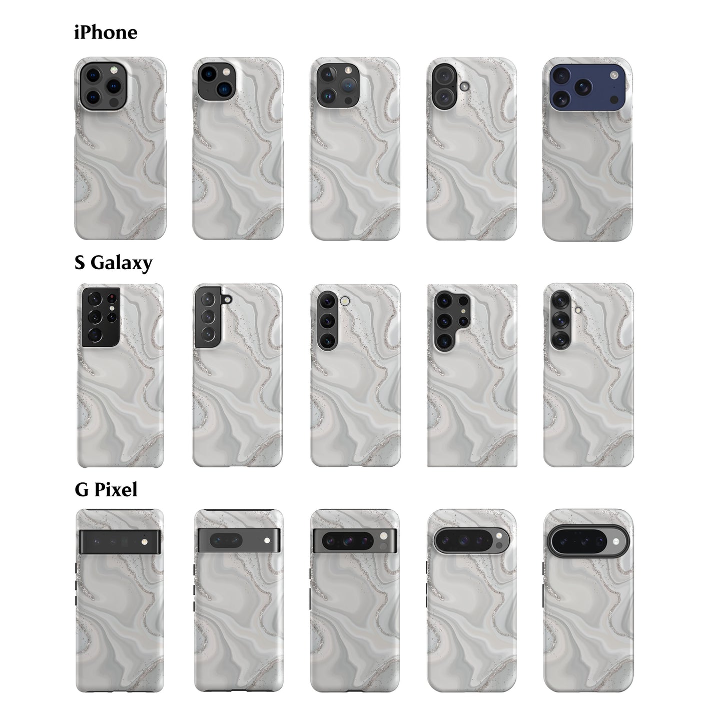 White Marble Phone Case