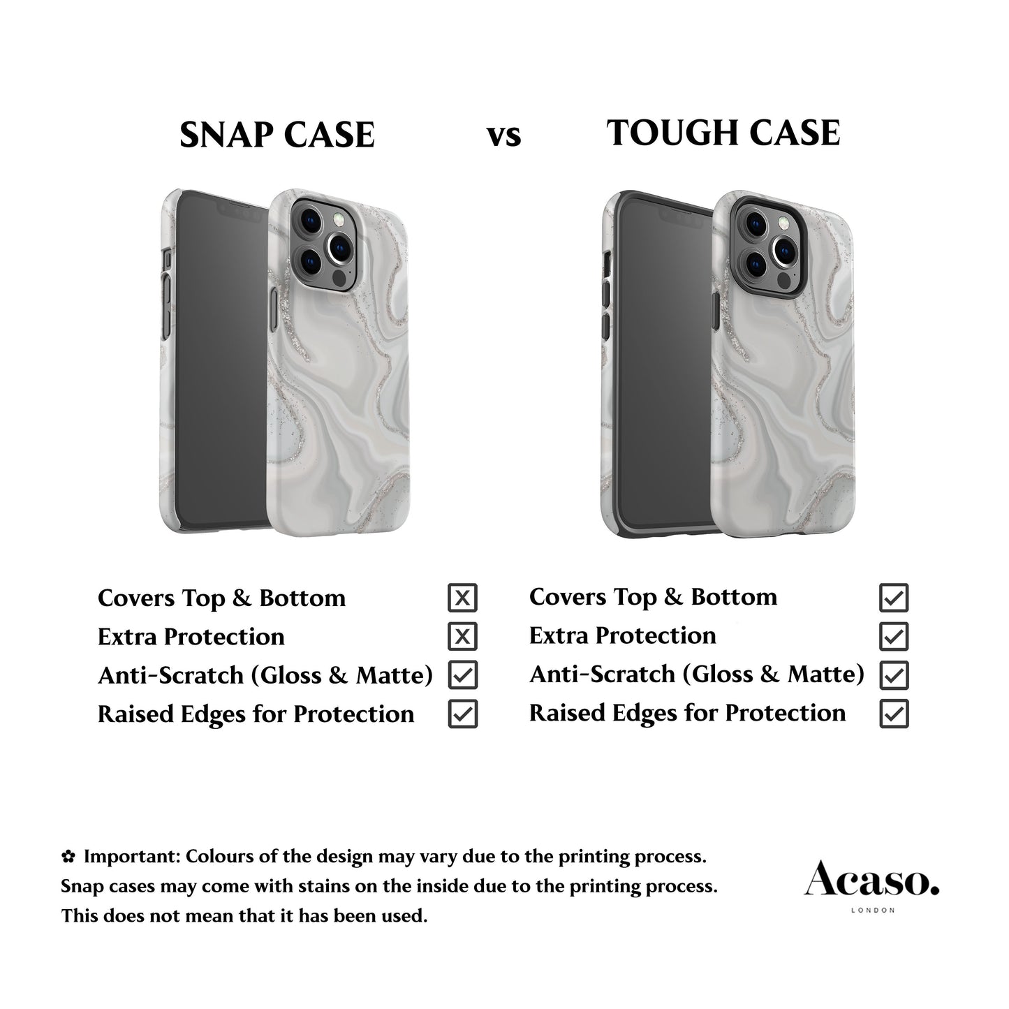 White Marble Phone Case