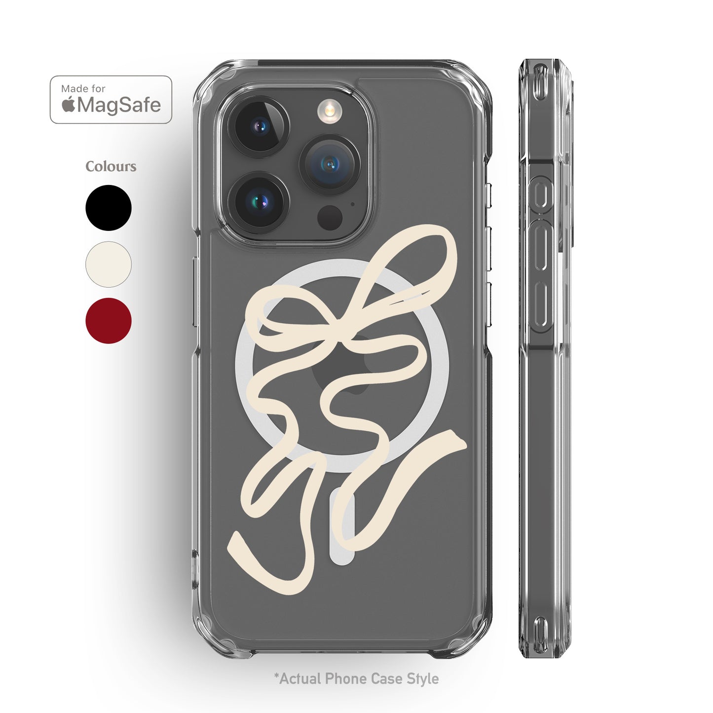 Big Bow Clear MagSafe iPhone Case