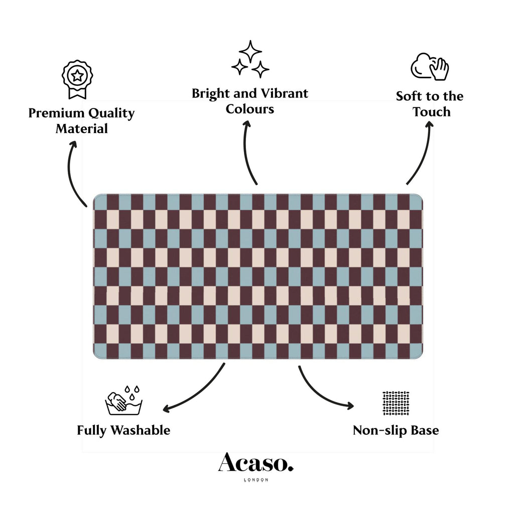 Winter Checkers Desk Mat