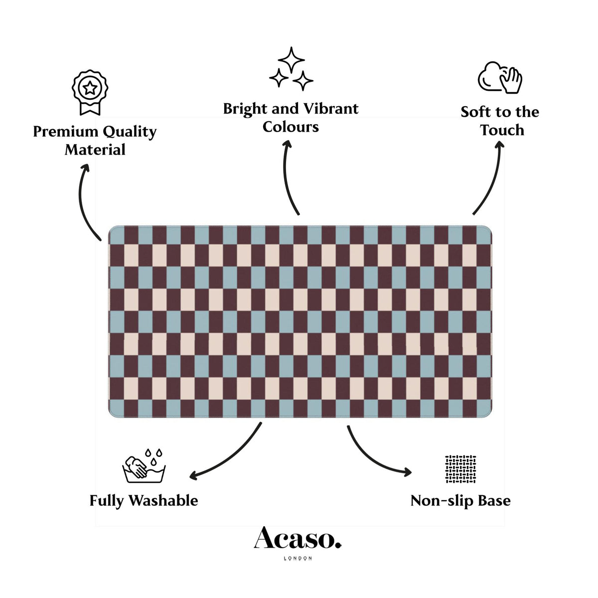 Winter Checkers Desk Mat