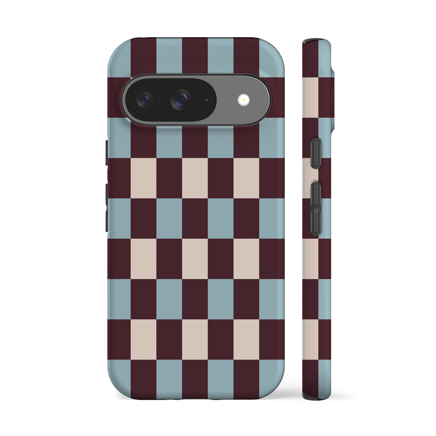 Winter Blue Checkers Phone Case