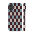 Winter Blue Checkers Phone Case