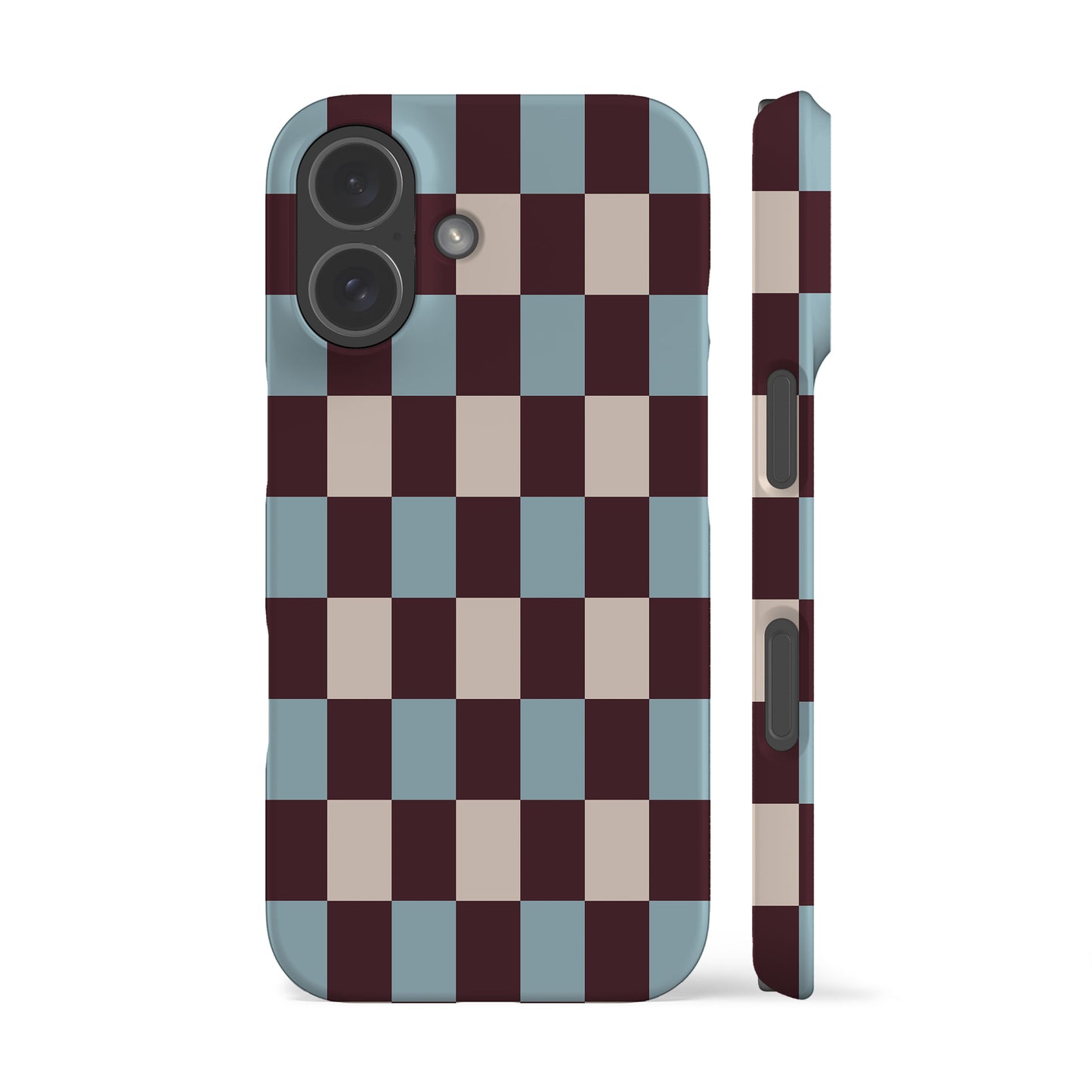 Winter Blue Checkers Phone Case