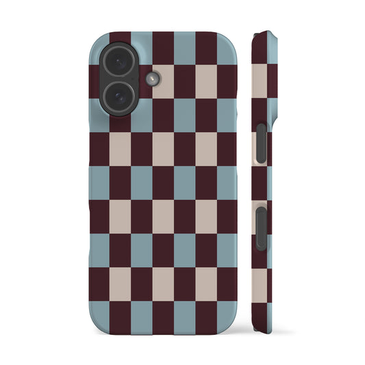 Winter Blue Checkers Phone Case