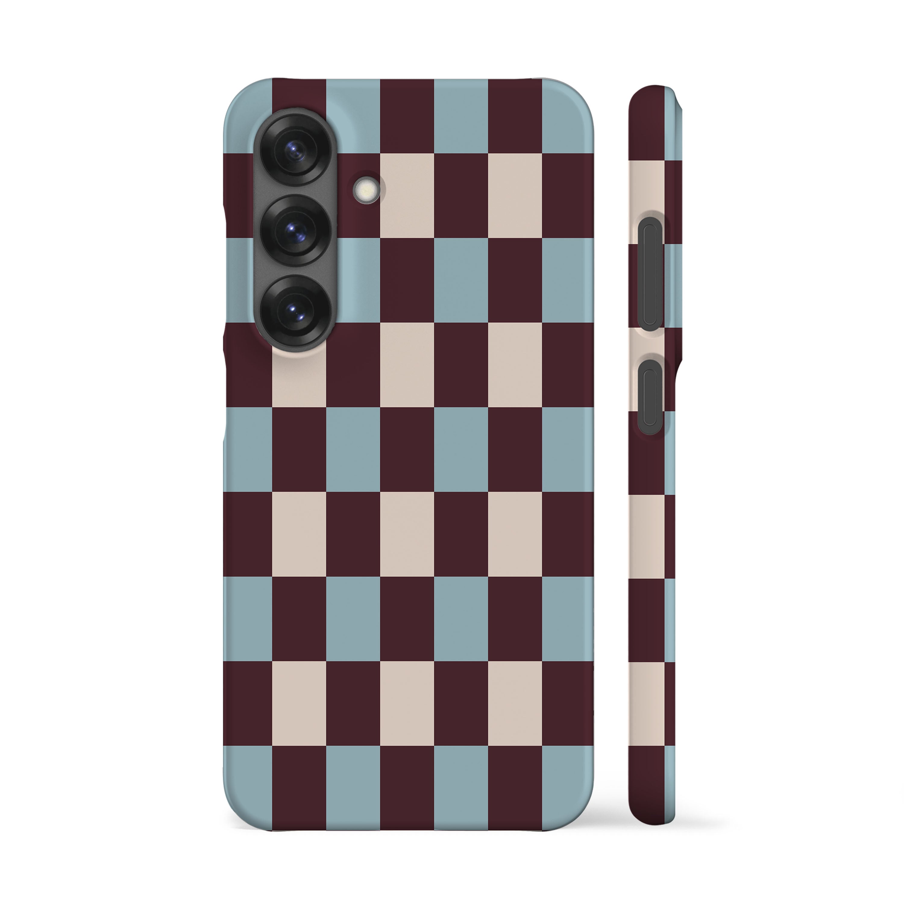 Winter Blue Checkers Phone Case